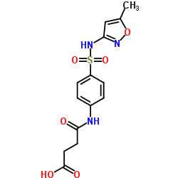 4-(4-{[(5-methyl-3-isoxazolyl)amino]sulfonyl}anilino)-4-oxobutanoic acid structure