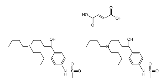 (E)-but-2-enedioic acid,N-[4-[(1R)-4-(dibutylamino)-1-hydroxybutyl]phenyl]methanesulfonamide结构式