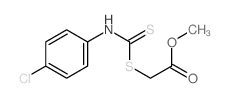 methyl 2-[(4-chlorophenyl)thiocarbamoylsulfanyl]acetate结构式