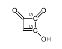 [(13)C-1,(13)C-4]-1-hydroxycyclobut-1-ene-3.4-dione结构式