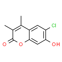 6-Chloro-7-hydroxy-3,4-dimethyl-2H-chromen-2-one structure