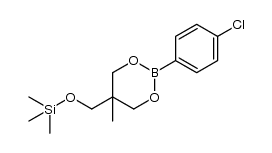 ((2-(4-chlorophenyl)-5-methyl-1,3,2-dioxaborinan-5-yl)methoxy)trimethylsilane Structure