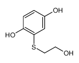 2-(2-hydroxyethylsulfanyl)benzene-1,4-diol结构式
