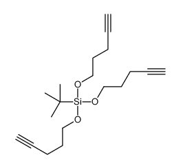 tert-butyl-tris(pent-4-ynoxy)silane结构式