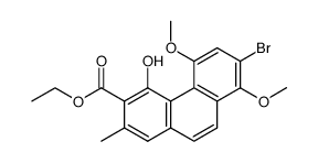 ethyl 7-bromo-4-hydroxy-5,8-dimethoxy-2-methylphenanthrene-3-carboxylate结构式