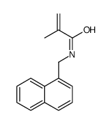 2-methyl-N-(naphthalen-1-ylmethyl)prop-2-enamide结构式