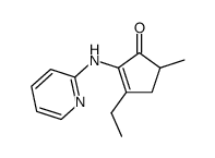 3-ethyl-5-methyl-2-(pyridin-2-ylamino)cyclopent-2-en-1-one Structure