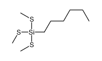 hexyl-tris(methylsulfanyl)silane结构式