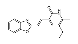 3-[2-(benzoxazol-2-yl)-ethenyl]-5-ethyl-6-methyl-2-(1H)-pyridinone Structure