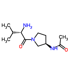 N-[(3R)-1-(L-Valyl)-3-pyrrolidinyl]acetamide结构式