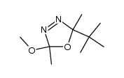 2-methoxy-2,5-dimethyl-5-(1,1-dimethylethyl)-Δ3-1,3,4-oxadiazoline结构式