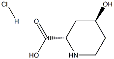 trans-4-hydroxypiperidine-2-carboxylic acid hydrochloride结构式