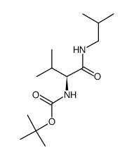 N2-(tert-butoxycarbonyl)-N1-isobutyl-L-valinamide结构式