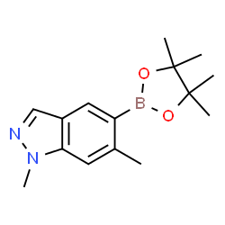 1,6-Dimethyl-5-(4,4,5,5-tetramethyl-1,3,2-dioxaborolan-2-yl)-1H-indazole structure