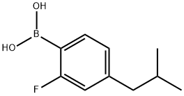 2-Fluoro-4-(iso-butyl)phenylboronic acid结构式