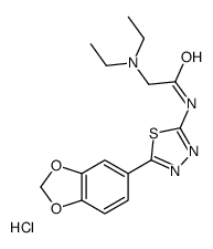 N-[5-(1,3-benzodioxol-5-yl)-1,3,4-thiadiazol-2-yl]-2-(diethylamino)acetamide,hydrochloride Structure