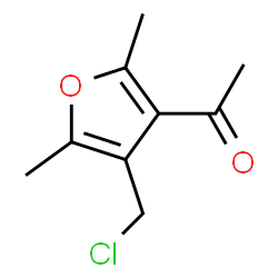 Ethanone, 1-[4-(chloromethyl)-2,5-dimethyl-3-furanyl]- (9CI)结构式