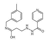 N-[(3-methylphenyl)methyl]-3-[2-(pyridine-4-carbonyl)hydrazinyl]propanamide Structure
