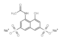 disodium 4-(acetylamino)-5-hydroxynaphthalene-2,7-disulphonate Structure
