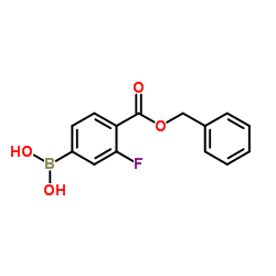 {4-[(Benzyloxy)carbonyl]-3-fluorophenyl}boronic acid结构式