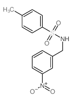 Benzenesulfonamide,4-methyl-N-[(3-nitrophenyl)methyl]- Structure