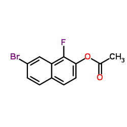 7-bromo-1-fluoronaphthalen-2-yl acetate结构式