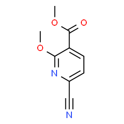 3-Pyridinecarboxylic acid, 6-cyano-2-methoxy-, methyl ester Structure