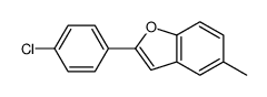 2-(4-chlorophenyl)-5-methyl-1-benzofuran结构式