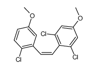 1,3-Dichloro-2-[(Z)-2-(2-chloro-5-methoxy-phenyl)-vinyl]-5-methoxy-benzene结构式