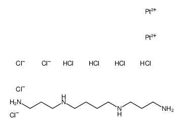 N,N'-bis(3-aminopropyl)butane-1,4-diamine,hydron,platinum(2+),octachloride结构式