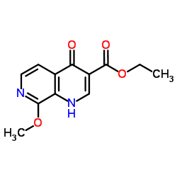 Ethyl 8-methoxy-4-oxo-1,4-dihydro-1,7-naphthyridine-3-carboxylate结构式