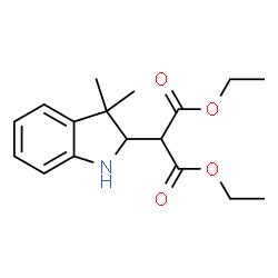 2-(3,3-Dimethylindolin-2-yl)malonic acid diethyl ester structure