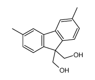 [9-(hydroxymethyl)-3,6-dimethylfluoren-9-yl]methanol结构式