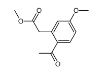 (2-acetyl-5-methoxy-phenyl)-acetic acid methyl ester结构式