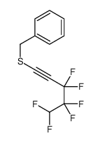 3,3,4,4,5,5-hexafluoropent-1-ynylsulfanylmethylbenzene Structure