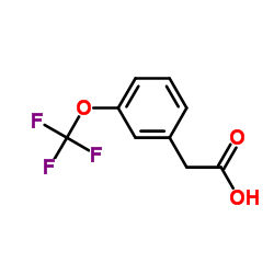 [3-(Trifluoromethoxy)phenyl]acetic acid structure