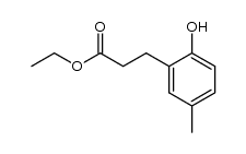 β-(2-Hydroxy-5-methyl-phenyl)-propionsaeure-ethylester Structure