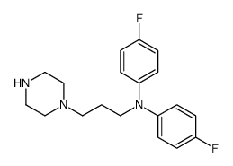 4-fluoro-N-(4-fluorophenyl)-N-(3-piperazin-1-ylpropyl)aniline Structure