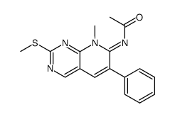 N-(8-methyl-2-(methylthio)-6-phenylpyrido[2,3-d]pyrimidin-7(8H)-ylidene)acetamide结构式