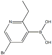 5-Bromo-2-ethylpyridine-3-boronic acid结构式