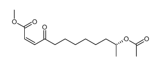methyl (2Z,11R)-11-acetoxy-4-oxododec-2-enoate结构式