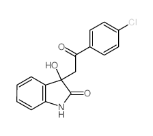 2H-Indol-2-one,3-[2-(4-chlorophenyl)-2-oxoethyl]-1,3-dihydro-3-hydroxy- Structure