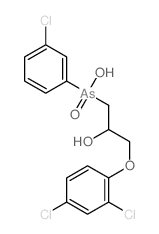 2-Propanol,1-[(m-chlorophenyl)hydroxyarsino]-3-(2,4-dichlorophenoxy)-, As-oxide (8CI)结构式