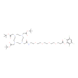 DOTA-tris(TBE)-amido-dPEG4-TFP ester结构式