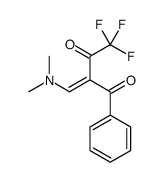 2-(dimethylaminomethylidene)-4,4,4-trifluoro-1-phenylbutane-1,3-dione结构式