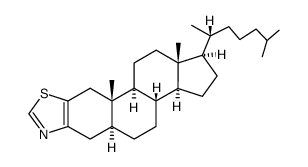 (5α)-cholestano[3,2-d]thiazole结构式