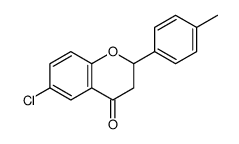 6-chloro-2-(4-methylphenyl)-2,3-dihydrochromen-4-one结构式