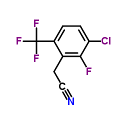 3-CHLORO-2-FLUORO-6-(TRIFLUOROMETHYL)PHENYLACETONITRILE structure