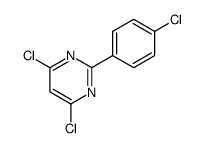 4,6-二氯-2-(4-氯苯基)嘧啶结构式