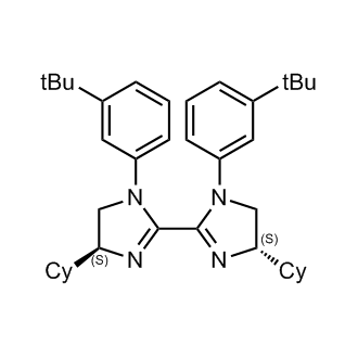 (4S,4'S)-1,1'-Bis(3-(tert-butyl)phenyl)-4,4'-dicyclohexyl-4,4',5,5'-tetrahydro-1H,1'H-2,2'-biimidazole Structure